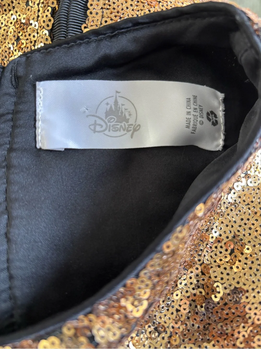 DISNEY Gold Sequined Minnie Mouse Dress